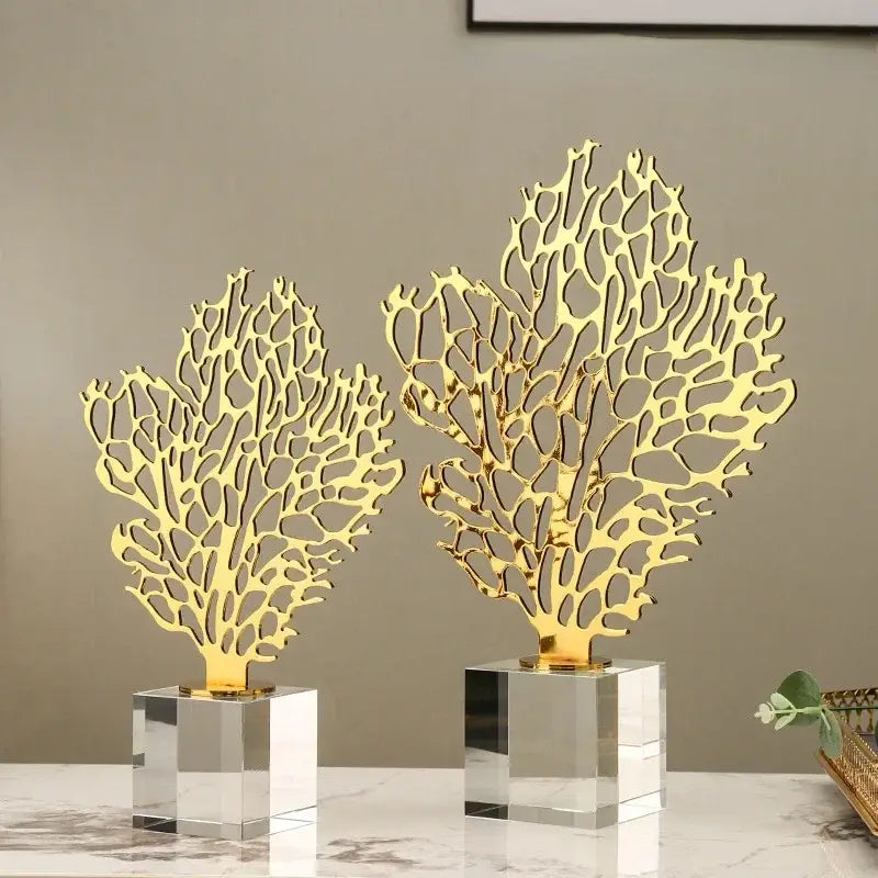 Golden Tree Coral Sculpture
