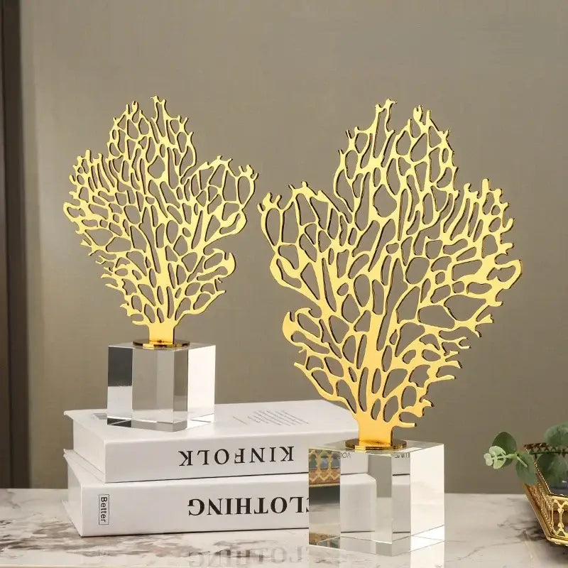 Golden Tree Coral Sculpture