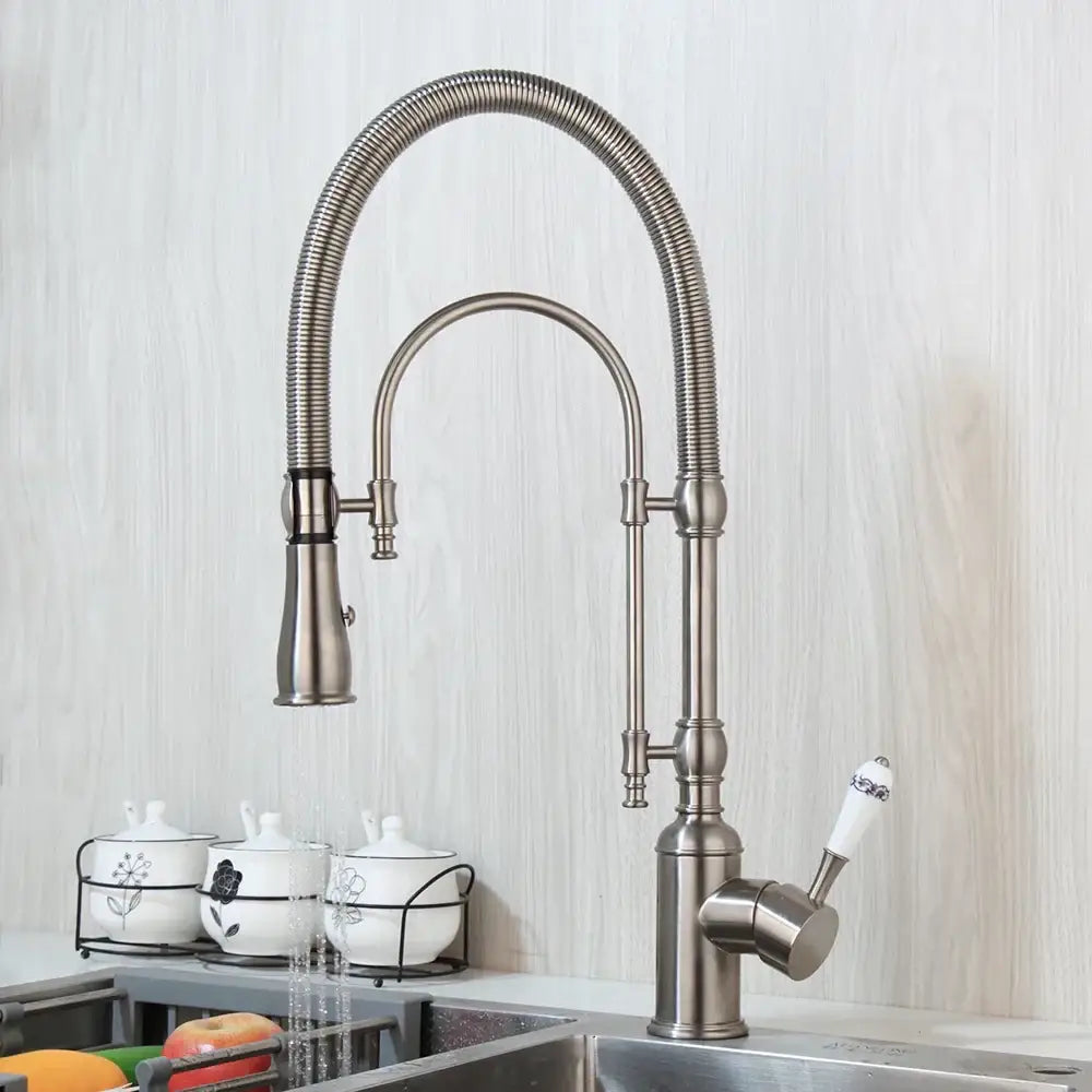 Golden Ceramic Kitchen Faucet