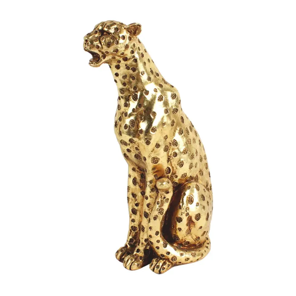 Gold Leopard Resin Sculpture