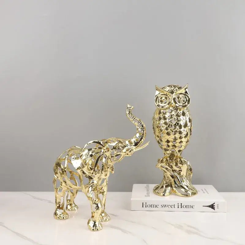 Gold Openwork Tiger Sculpture