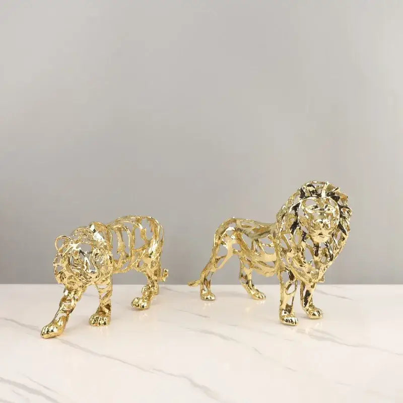 Gold Openwork Tiger Sculpture