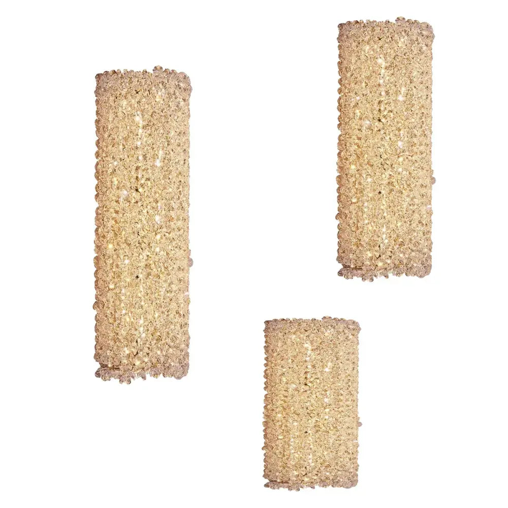Golden Textured Glass Wall Lamp