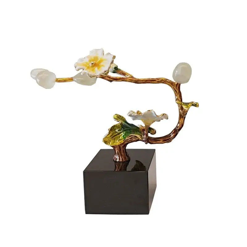 Porcelain Plum Blossom Sculpture