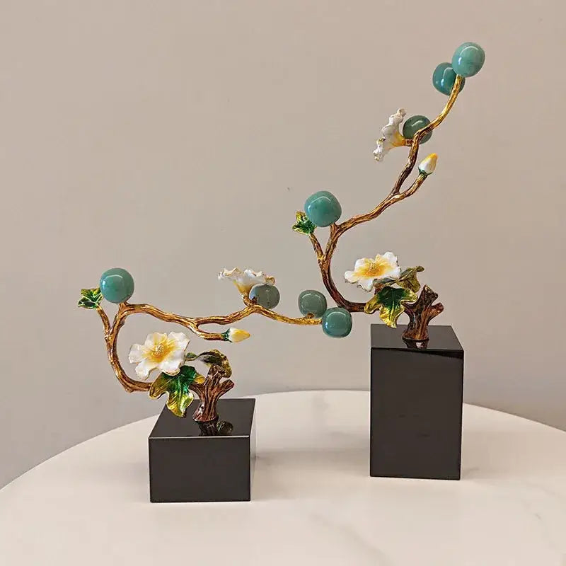 Porcelain Plum Blossom Sculpture