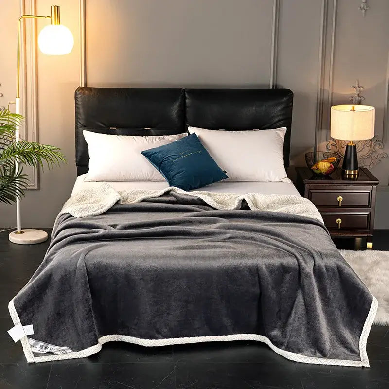 White Velvet Sofa Blanket