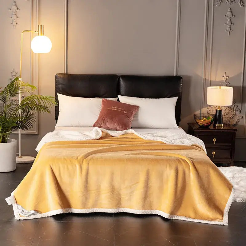 White Velvet Sofa Blanket