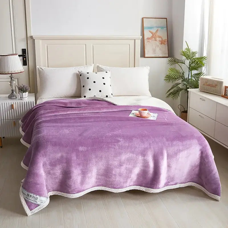 White Velvet Sofa Blanket
