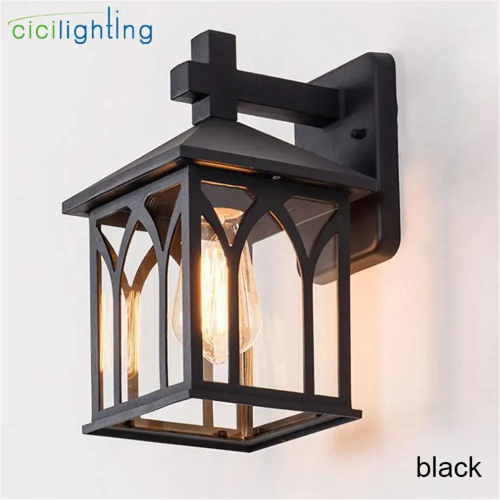 Bronze Arched Glass Lantern