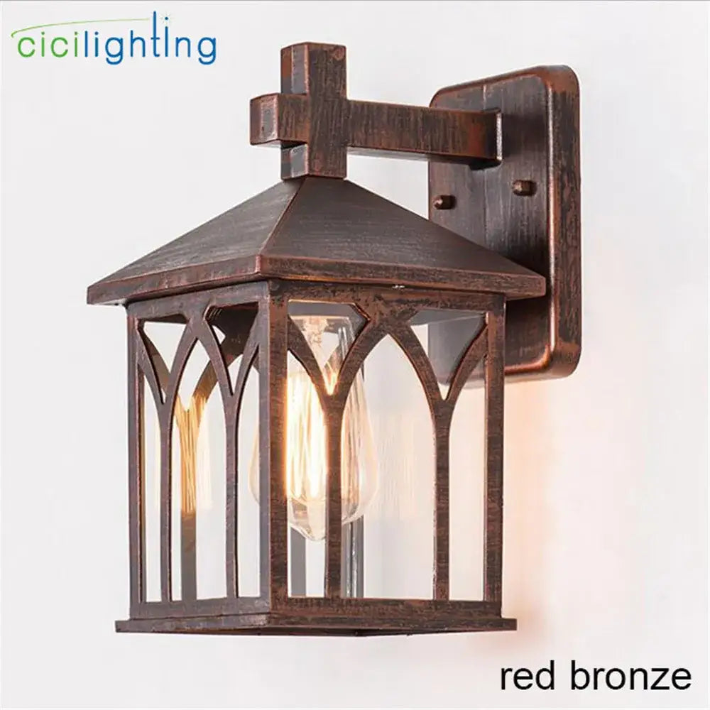 Bronze Arched Glass Lantern