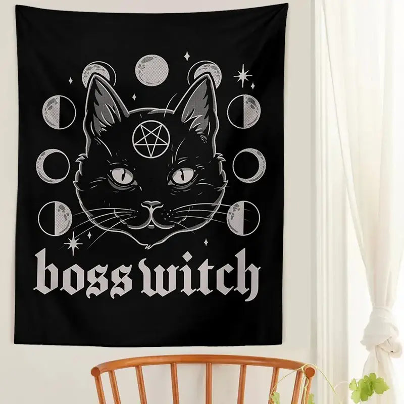 Black Witchcraft Tapestry