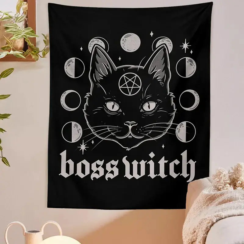 Black Witchcraft Tapestry