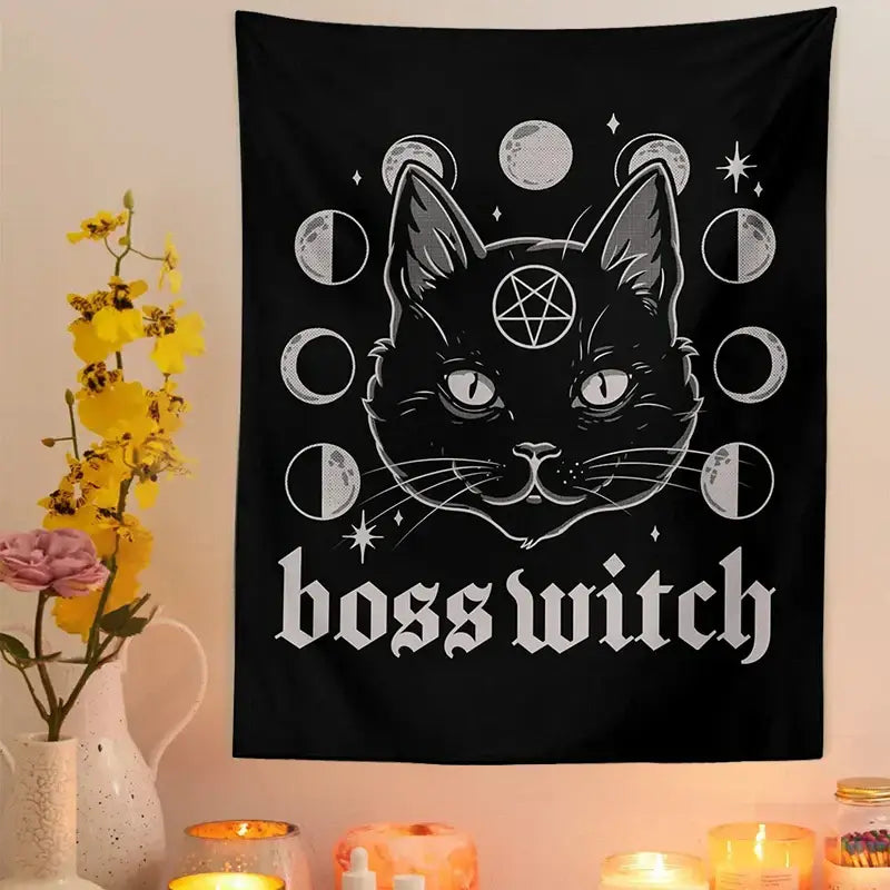 Black Witchcraft Tapestry