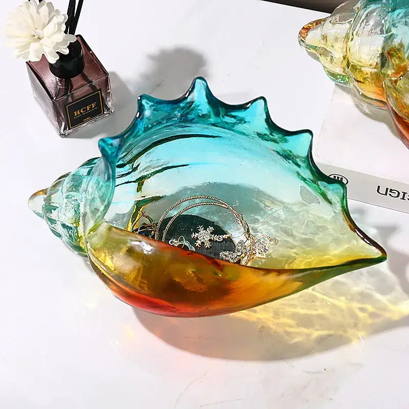 Conch Glass Key Tray