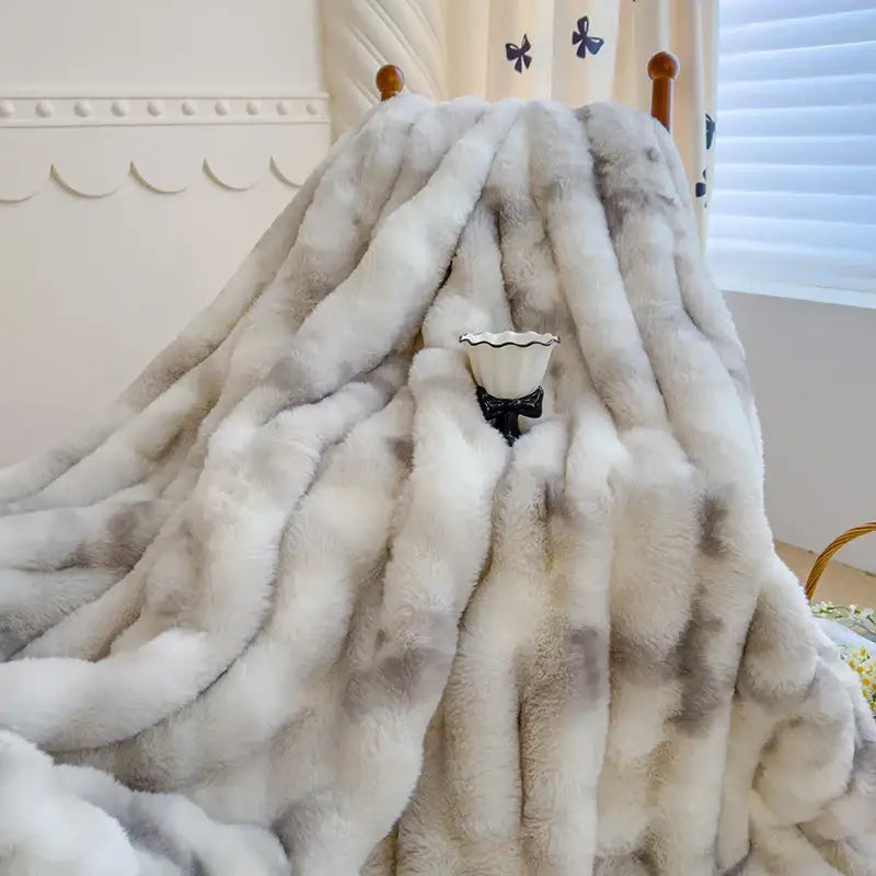 Gradient Grey Cashmere Throw