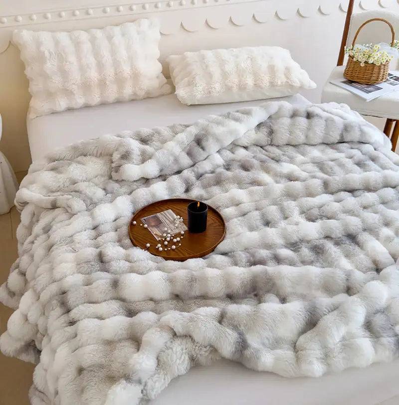 Gradient Grey Cashmere Throw