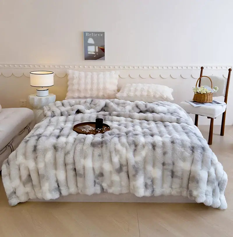 Gradient Grey Cashmere Throw