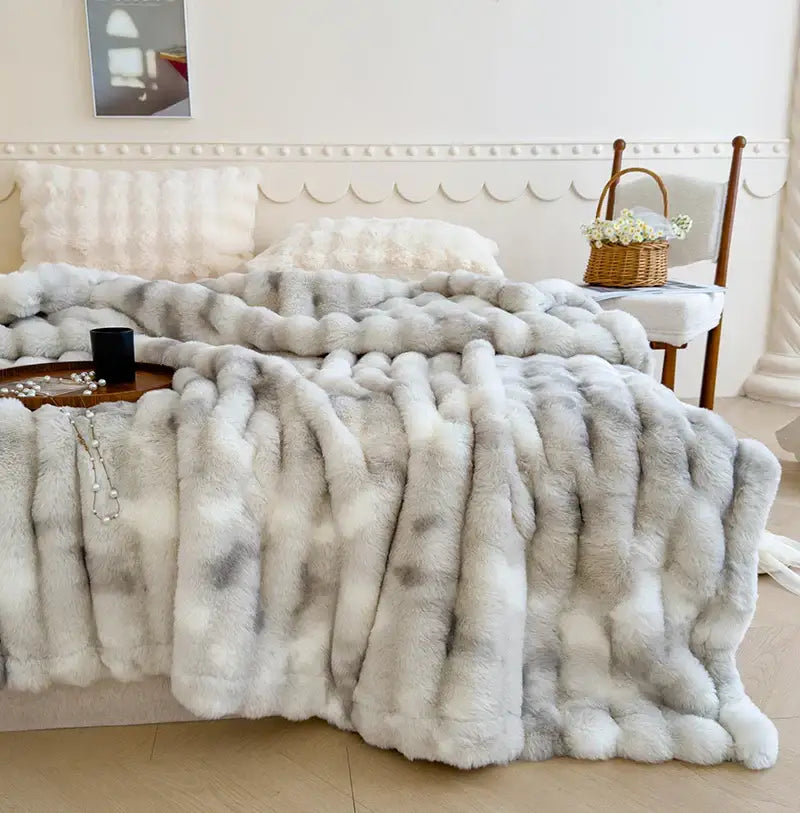 Gradient Grey Cashmere Throw