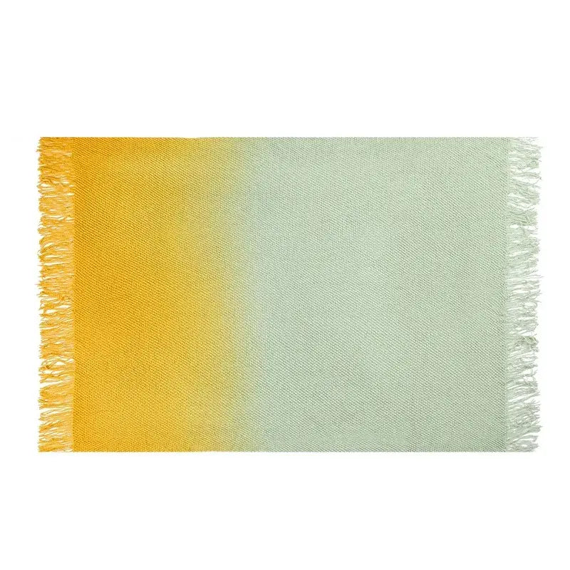 Gradient Knit Tasseled Blanket