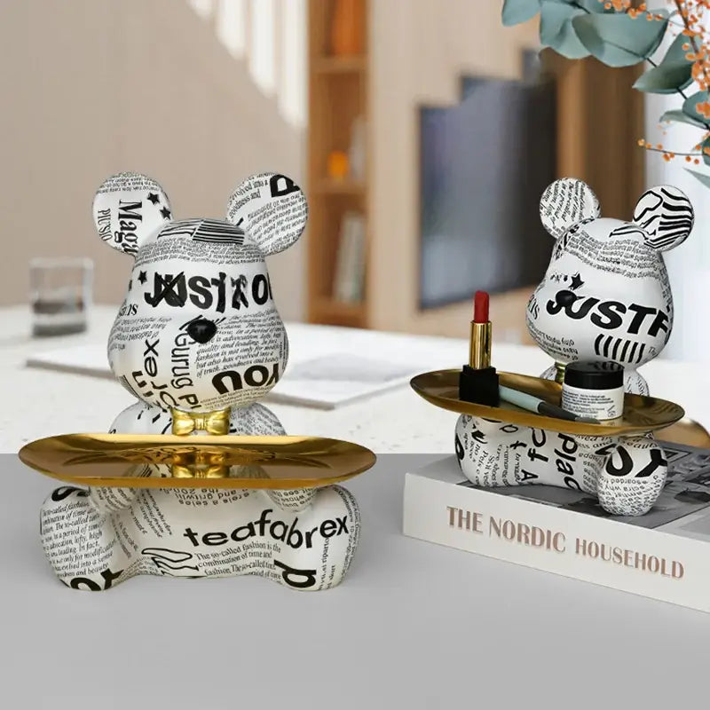 Resin Graffiti Bear Tray