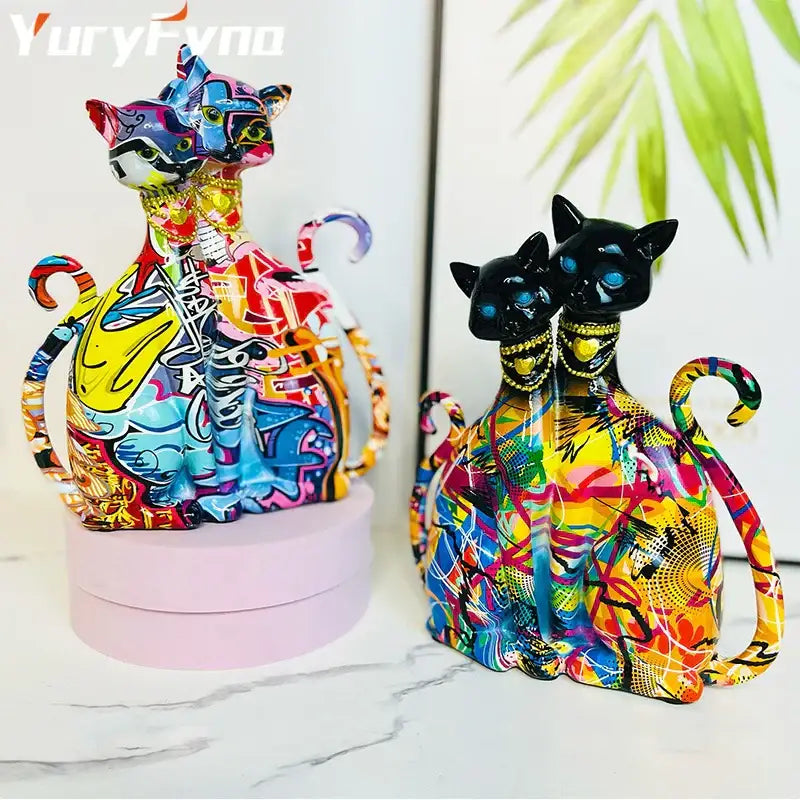 Pop Art Cat Sculpture