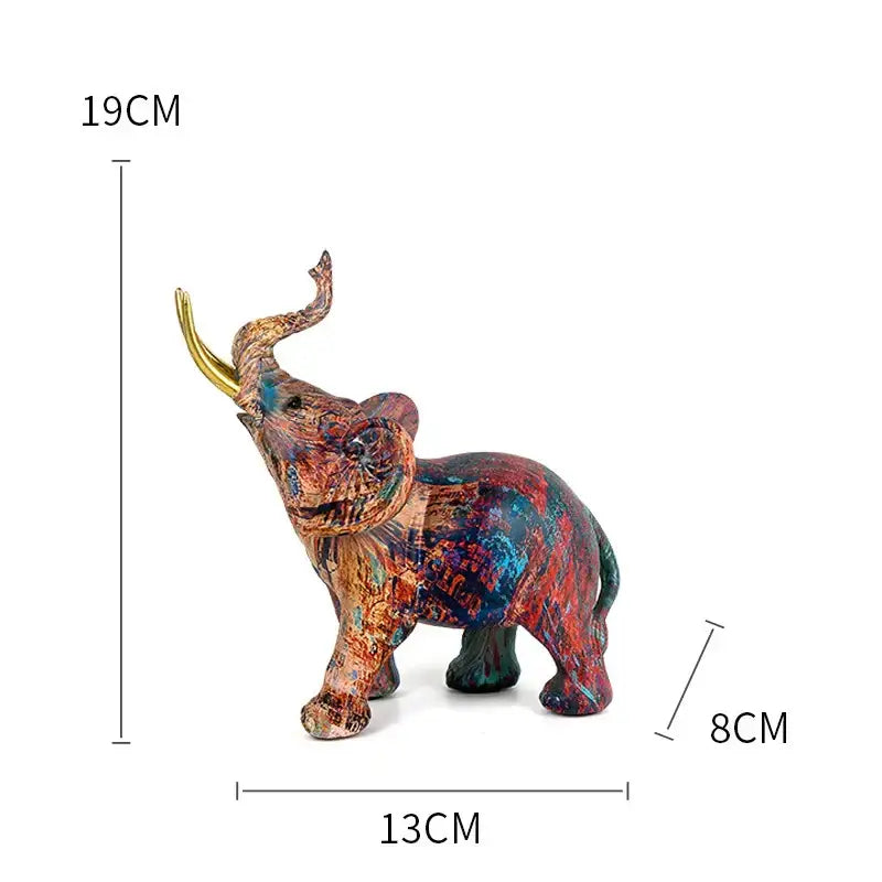 Graffiti Resin Elephant Sculpture