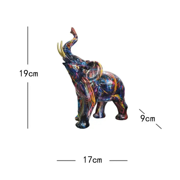 Graffiti Resin Elephant Sculpture