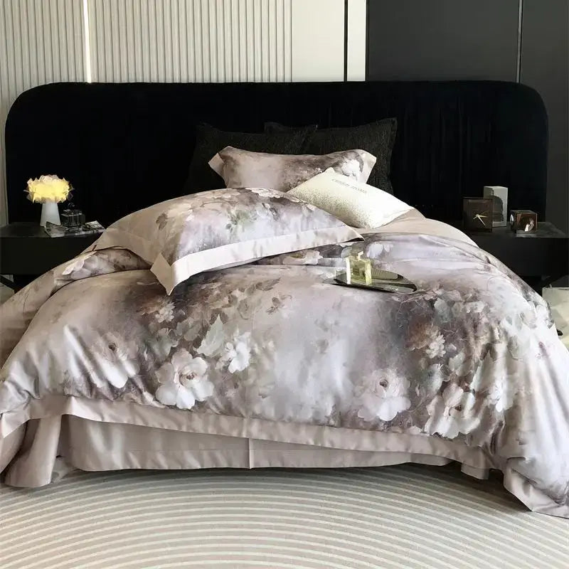 White Ruffled Bedding Set