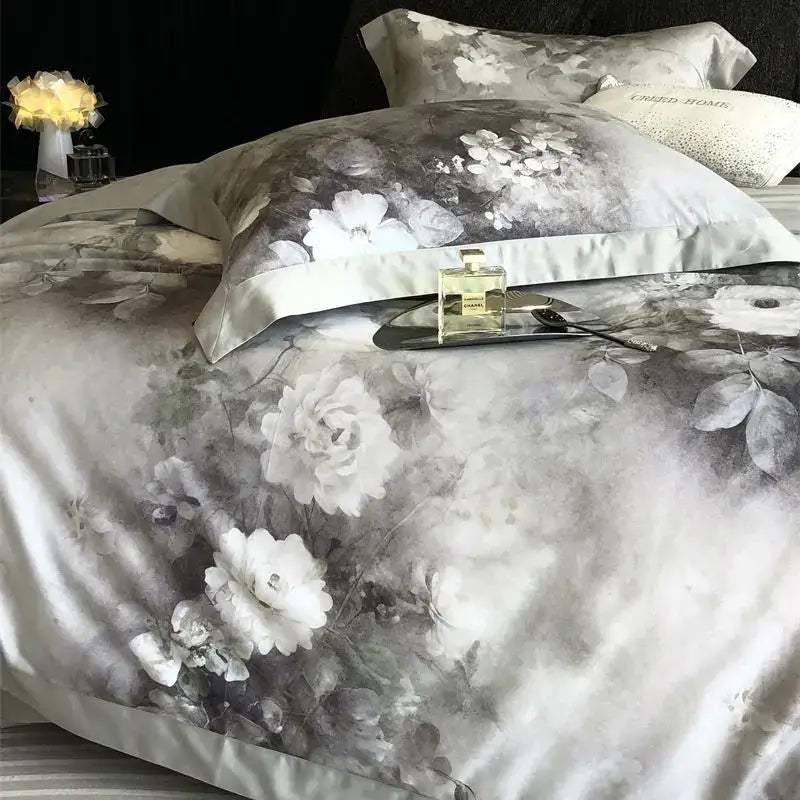 White Ruffled Bedding Set