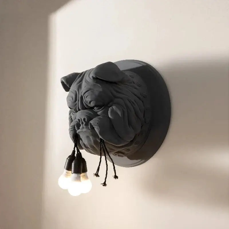 Gray Bulldog LED Wall Lamp