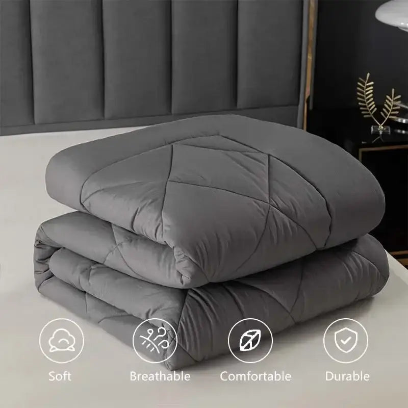Gray Diamond Quilted Quilt Set