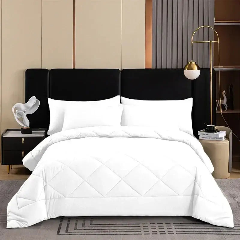 Gray Diamond Quilted Quilt Set