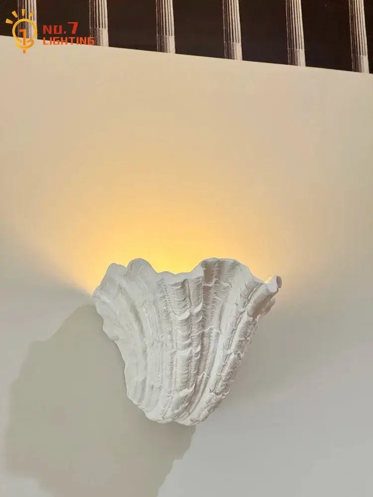 Gray Gypsum LED Wall Lamp