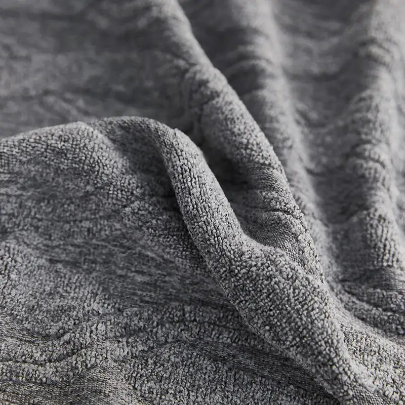 Gray Jacquard Sofa Cover Plush Velvet XL