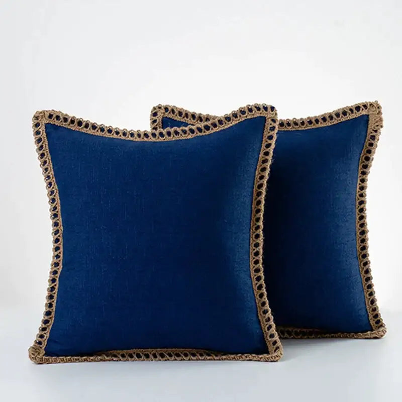 Gray Linen Throw Pillow Covers