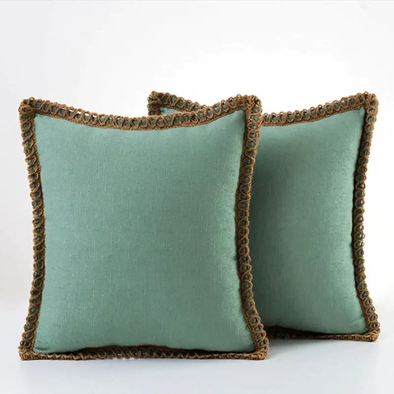 Gray Linen Throw Pillow Covers