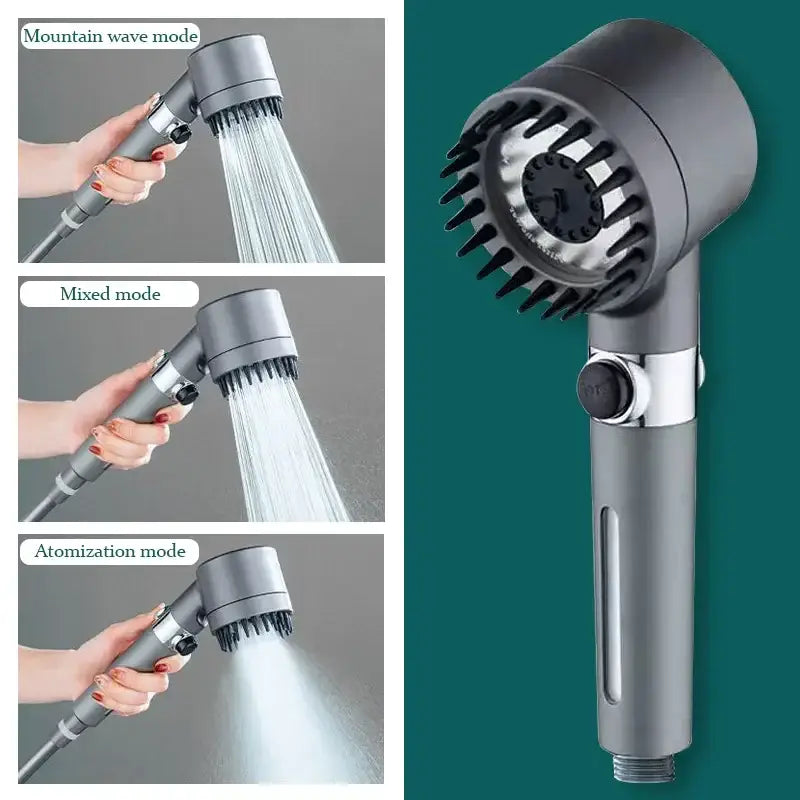 Gray Metallic Handheld Shower