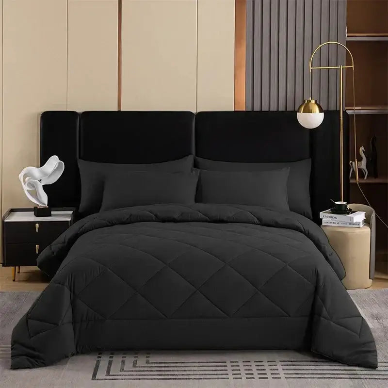 Gray Quilted Quilt Set