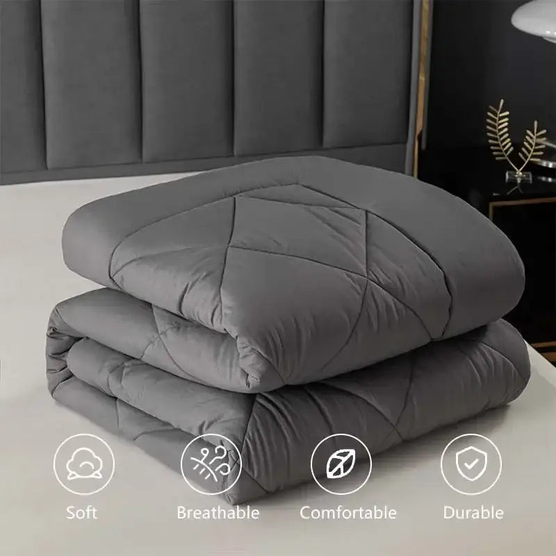 Gray Quilted Quilt Set