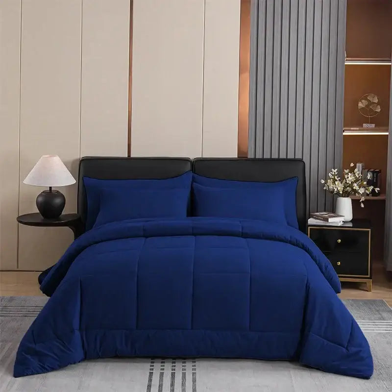 Gray Quilted King Comforter