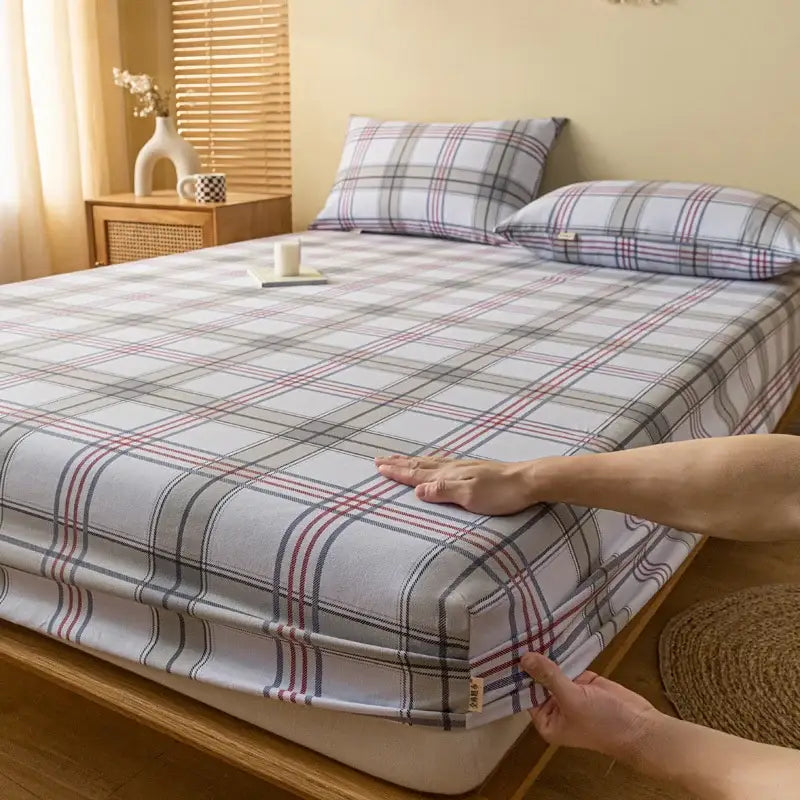 Plaid Cotton Sheet Set