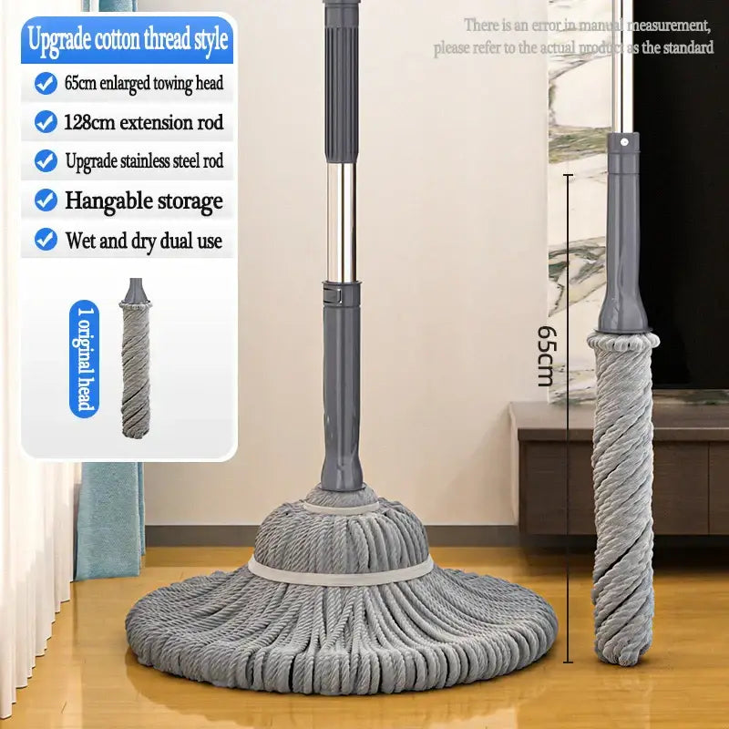 Gray Microfiber Spin Mop