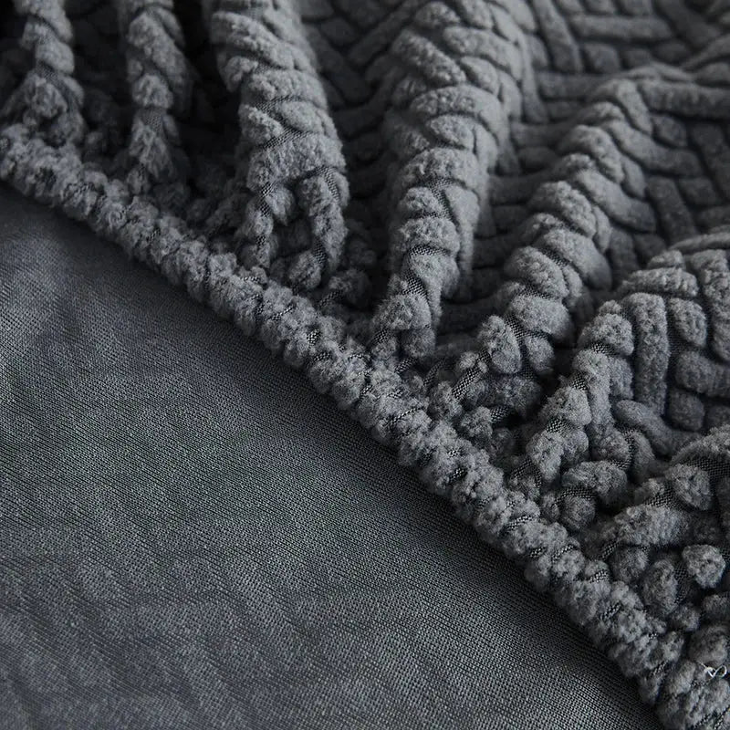 Gray Jacquard Sofa Cover
