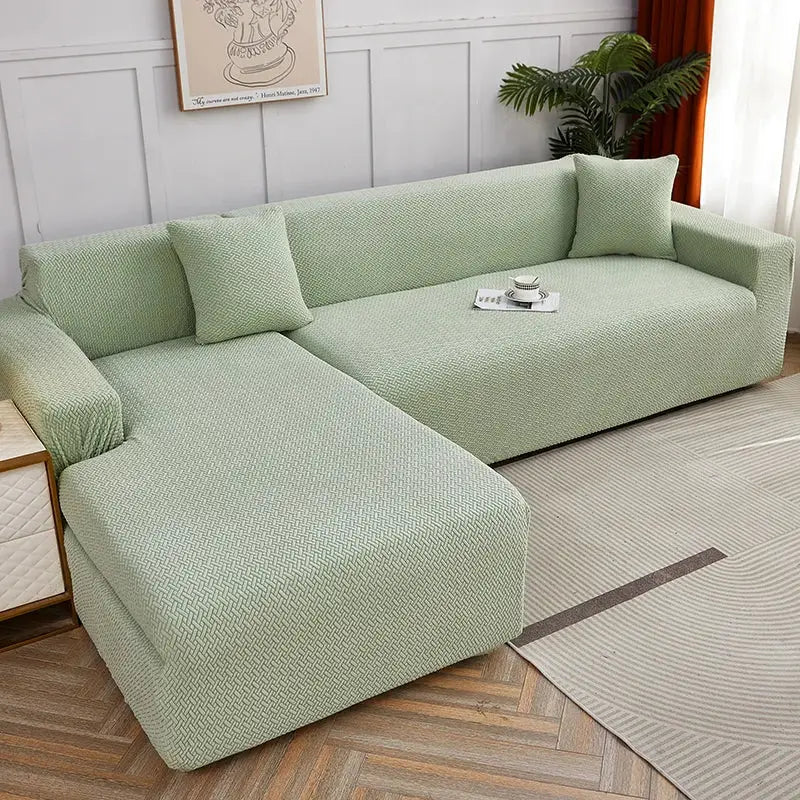 Gray Jacquard Sofa Cover