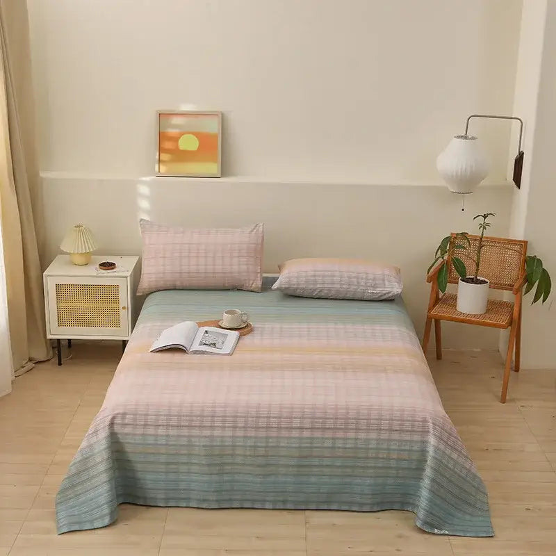 Green Panda Cotton Bedspread