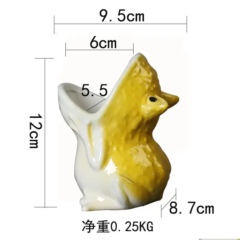 Green Ceramic Frog Planter