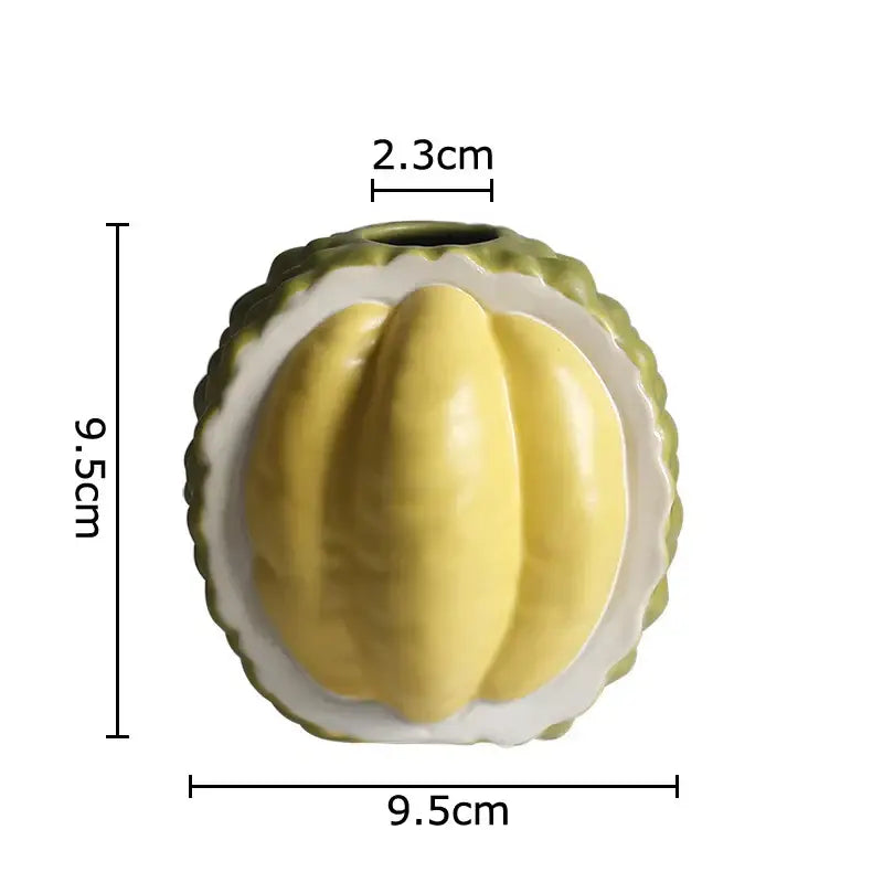 Green Ceramic Durian Vase Set