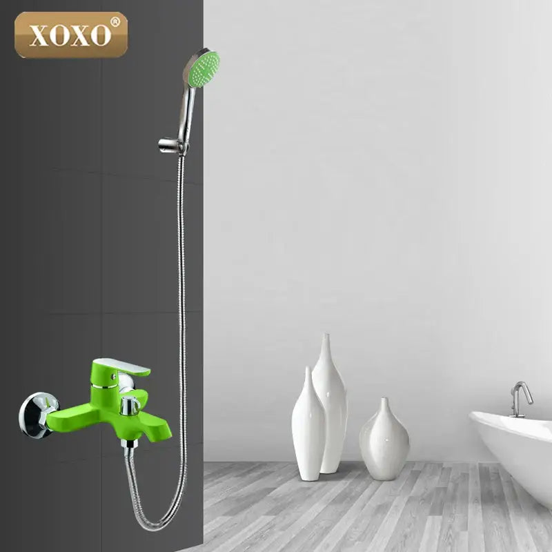 Orange Chrome Shower Set