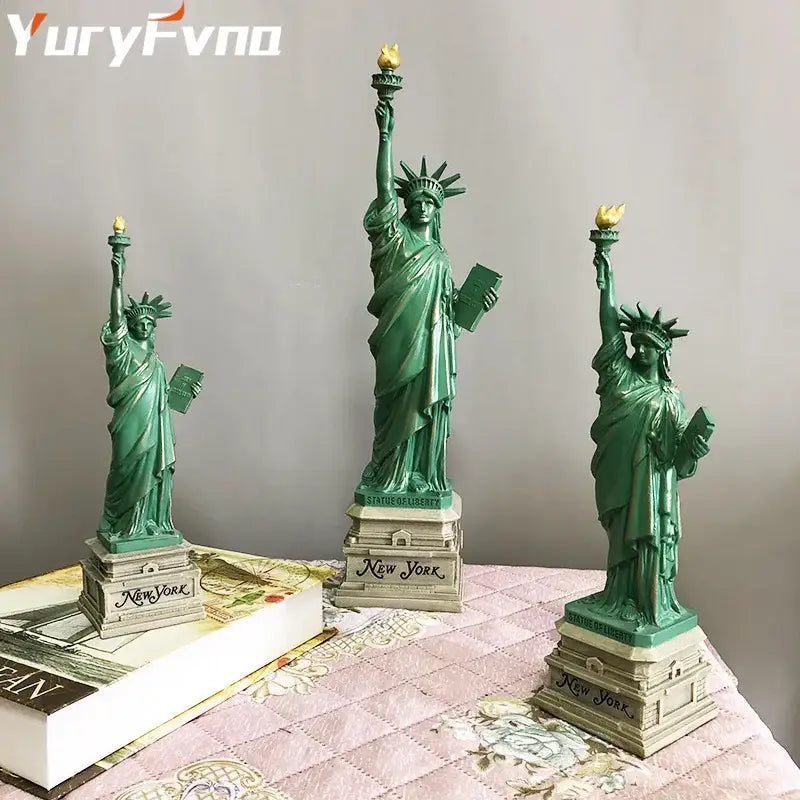 Green Liberty Desk Statue