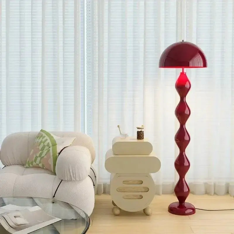 Green Wavy Floor Lamp
